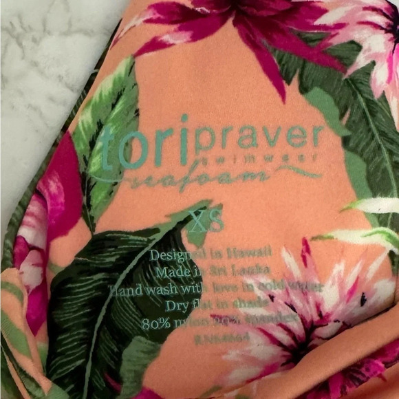 Tori Praver | Seafoam Bikini Two Piece Floral Wrap Around Cheeky - Picture 14 of 15